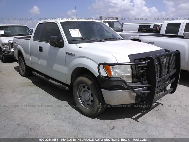 1FTFX1EF3EFC70014 - 2014 FORD F150 SUPER CAB WHITE photo 1