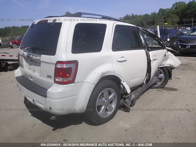 1FMCU9EG9AKD41281 - 2010 FORD ESCAPE LIMITED WHITE photo 4