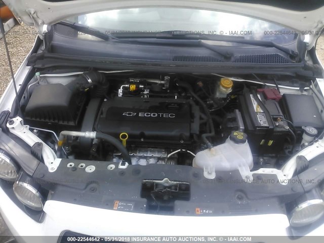1G1JA6SH4C4145104 - 2012 CHEVROLET SONIC LS WHITE photo 10