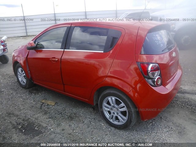 1G1JC6SH3C4104988 - 2012 CHEVROLET SONIC LT ORANGE photo 3