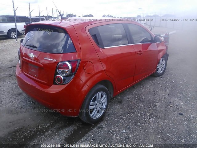 1G1JC6SH3C4104988 - 2012 CHEVROLET SONIC LT ORANGE photo 4