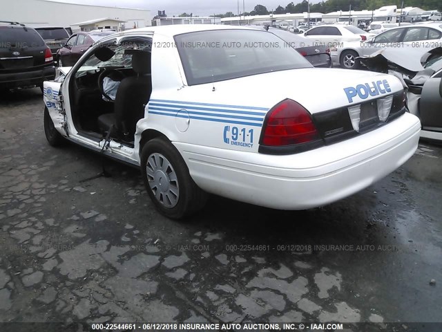 2FAFP71V48X178697 - 2008 FORD CROWN VICTORIA POLICE INTERCEPTOR WHITE photo 3