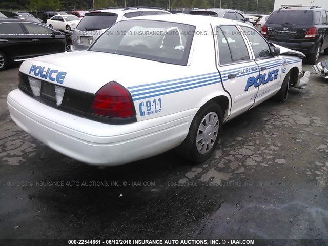 2FAFP71V48X178697 - 2008 FORD CROWN VICTORIA POLICE INTERCEPTOR WHITE photo 4