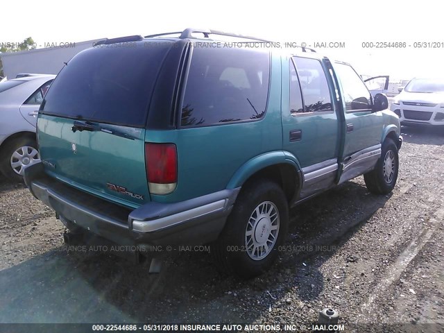 1GKDT13W8S2506492 - 1995 GMC JIMMY GREEN photo 4