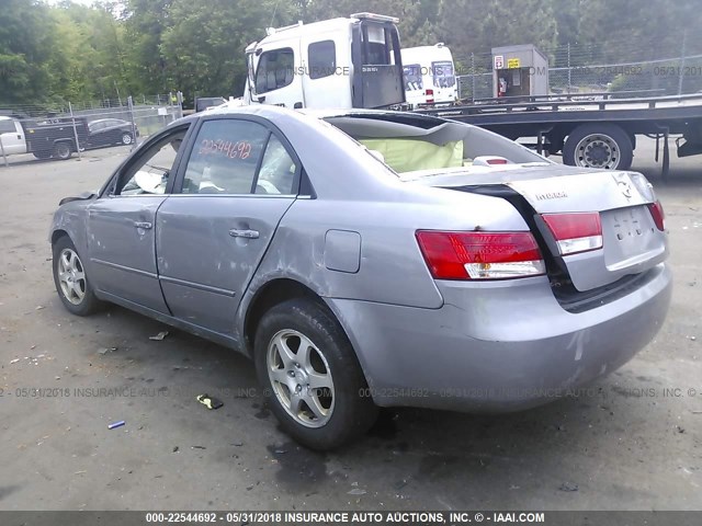 5NPEU46C56H139717 - 2006 HYUNDAI SONATA GLS/LX GRAY photo 3