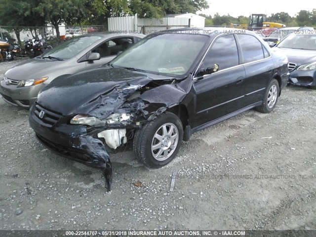 JHMCG56742C022237 - 2002 HONDA ACCORD SE BLACK photo 2