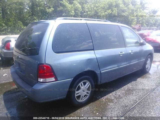 2FMZA52295BA39400 - 2005 FORD FREESTAR SEL BLUE photo 4