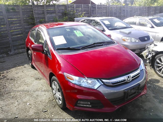 JHMZE2H35DS003939 - 2013 HONDA INSIGHT RED photo 1