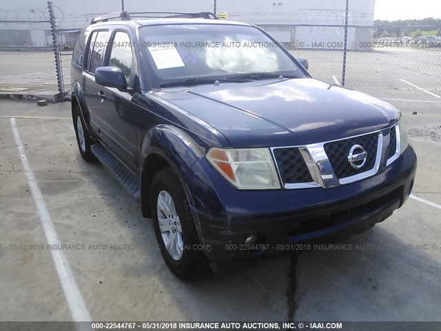 5N1AR18WX6C617207 - 2006 NISSAN PATHFINDER LE/SE/XE BLUE photo 1