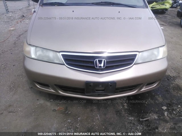 2HKRL185X2H589505 - 2002 HONDA ODYSSEY LX GOLD photo 6