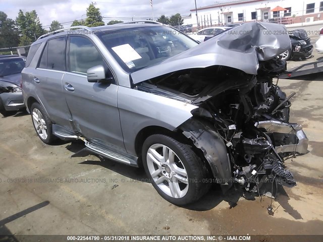 4JGDA5HB1FA617844 - 2015 MERCEDES-BENZ ML 350 4MATIC GRAY photo 1