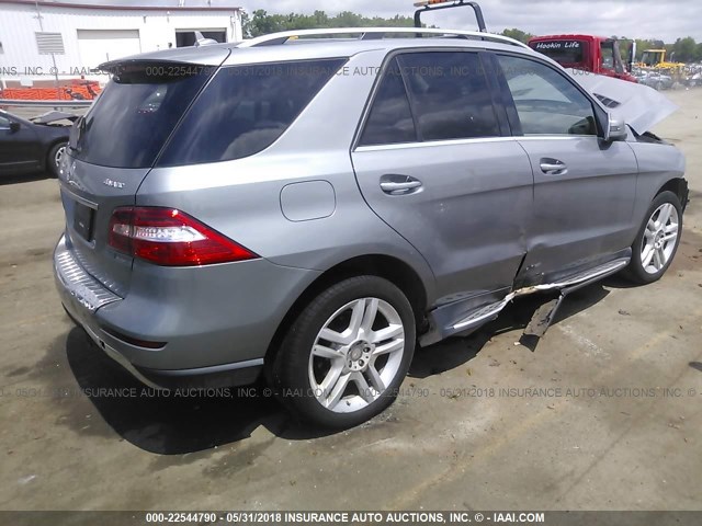 4JGDA5HB1FA617844 - 2015 MERCEDES-BENZ ML 350 4MATIC GRAY photo 4