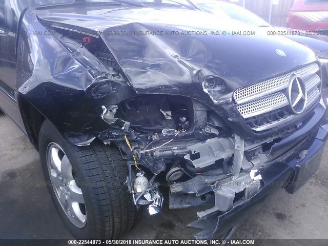 4JGAB57EX4A515208 - 2004 MERCEDES-BENZ ML 350 BLACK photo 6