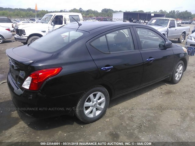 3N1CN7AP5CL839395 - 2012 NISSAN VERSA S/SV/SL BLACK photo 4