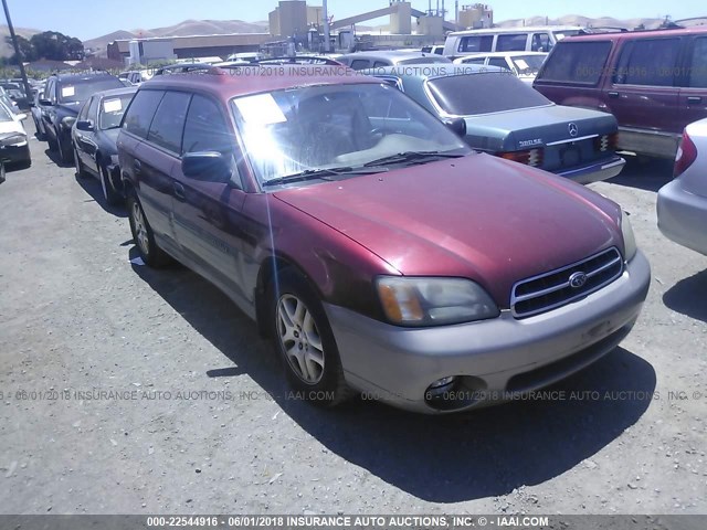 4S3BH665226622610 - 2002 SUBARU LEGACY OUTBACK RED photo 1