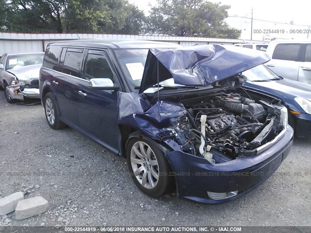 2FMGK5DCXBBD22667 - 2011 FORD FLEX LIMITED BLUE photo 1