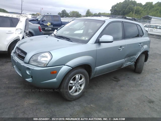 KM8JN72D86U463967 - 2006 HYUNDAI TUCSON GLS/LIMITED Light Blue photo 2