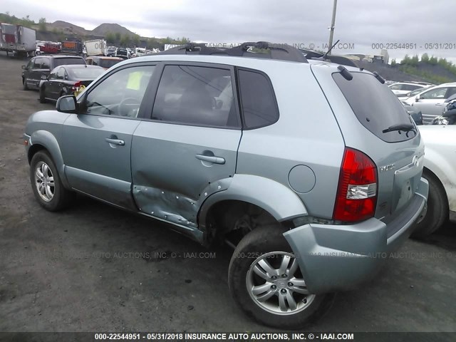 KM8JN72D86U463967 - 2006 HYUNDAI TUCSON GLS/LIMITED Light Blue photo 3