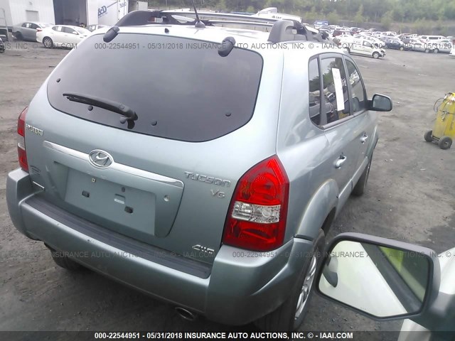 KM8JN72D86U463967 - 2006 HYUNDAI TUCSON GLS/LIMITED ღია ლურჯი ფოტო 4