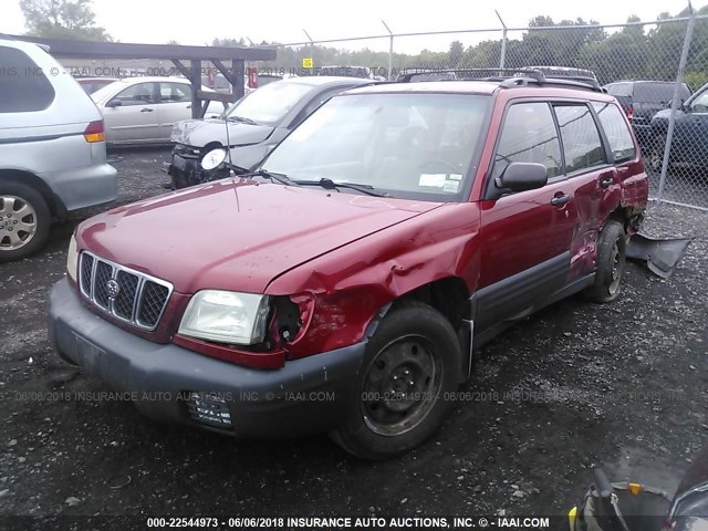 JF1SF63531H728700 - 2001 SUBARU FORESTER L RED photo 2