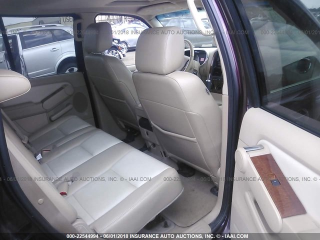 1FMEU64E86UB39762 - 2006 FORD EXPLORER EDDIE BAUER BURGUNDY photo 8