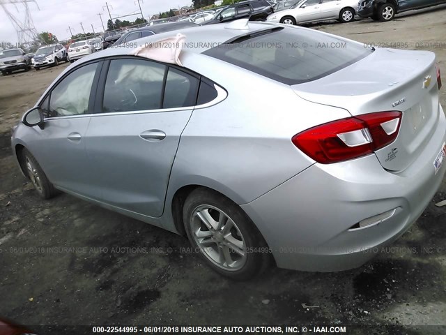 1G1BE5SM2G7281946 - 2016 CHEVROLET CRUZE LT SILVER photo 3