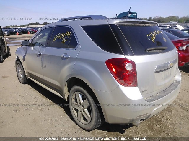 2GNFLHE35F6399496 - 2015 CHEVROLET EQUINOX LTZ SILVER photo 3