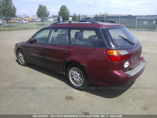 4S3BH625047301183 - 2004 SUBARU LEGACY L SPECIAL RED photo 3
