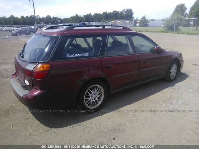 4S3BH625047301183 - 2004 SUBARU LEGACY L SPECIAL RED photo 4