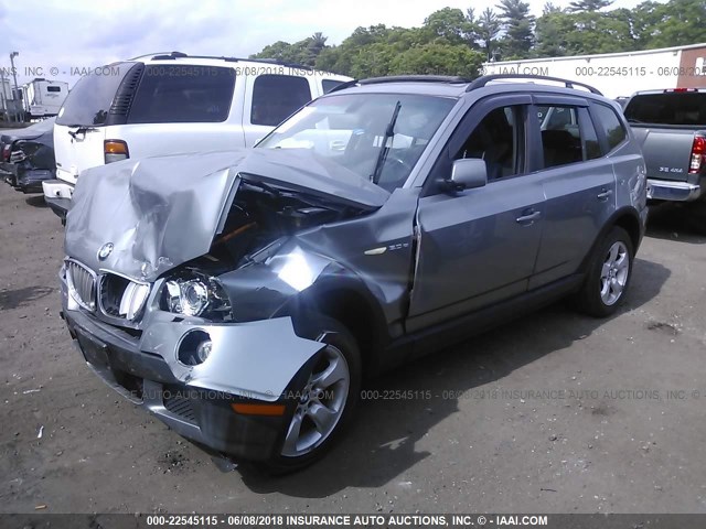 WBXPC93457WF29398 - 2007 BMW X3 3.0SI GRAY photo 2