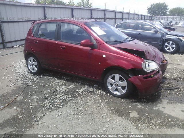 KL1TD66668B083067 - 2008 CHEVROLET AVEO LS RED photo 1