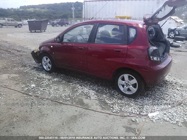 KL1TD66668B083067 - 2008 CHEVROLET AVEO LS RED photo 3
