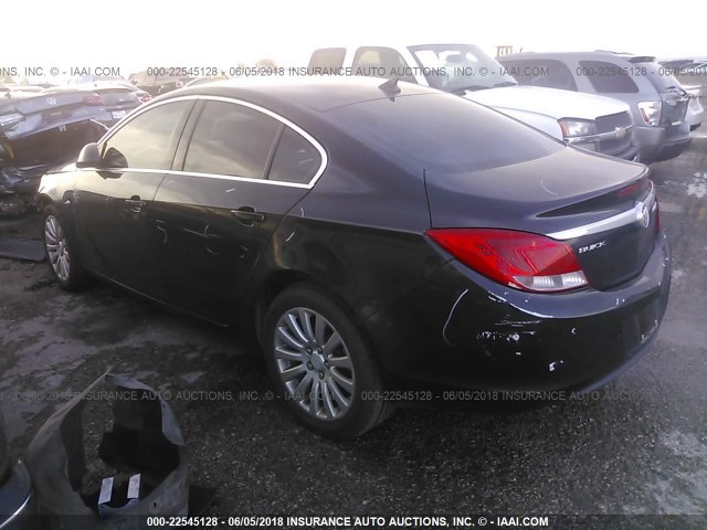 W04GN5EC1B1113429 - 2011 BUICK REGAL CXL BLACK photo 3