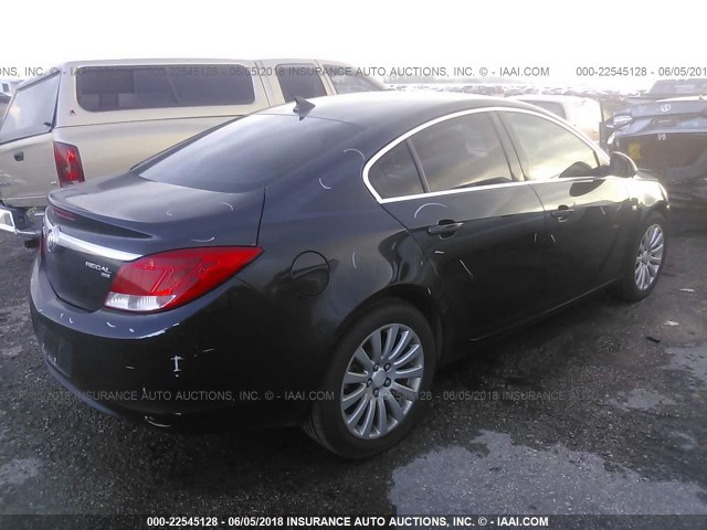 W04GN5EC1B1113429 - 2011 BUICK REGAL CXL BLACK photo 4