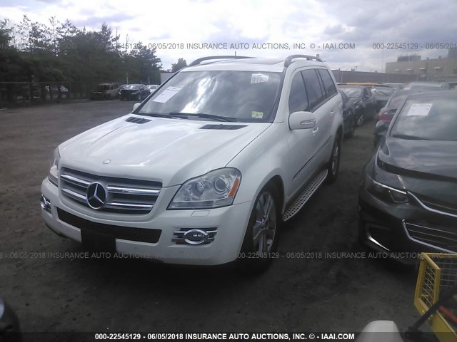 4JGBF71E38A378986 - 2008 MERCEDES-BENZ GL 450 4MATIC WHITE photo 2