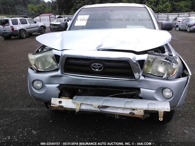 5TEJU62NX8Z547065 - 2008 TOYOTA TACOMA DOUBLE CAB PRERUNNER SILVER photo 6