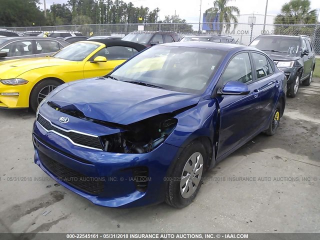 3KPA24AB8JE050417 - 2018 KIA RIO LX/S BLUE photo 6