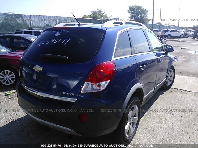 3GNAL2EK2CS579207 - 2012 CHEVROLET CAPTIVA SPORT/LS BLUE photo 4