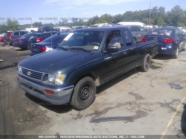 4TAUN53B5SZ070116 - 1995 TOYOTA TACOMA XTRACAB GREEN photo 2