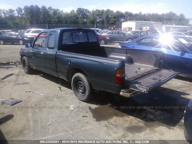 4TAUN53B5SZ070116 - 1995 TOYOTA TACOMA XTRACAB GREEN photo 3