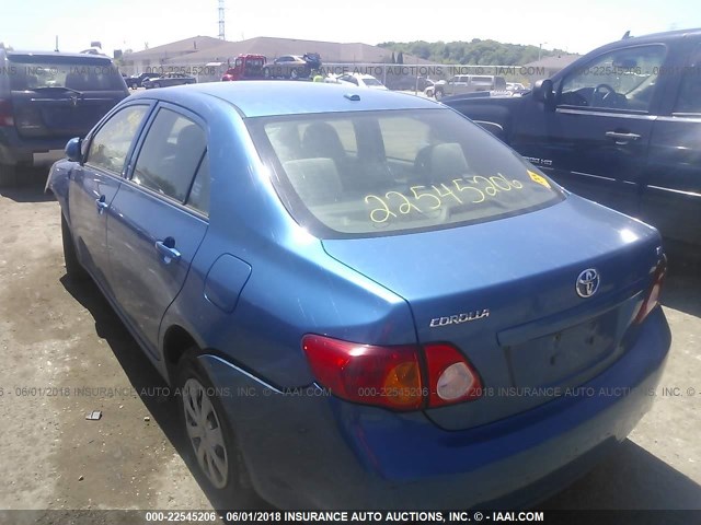 JTDBL40E299039197 - 2009 TOYOTA COROLLA LE/XLE BLUE photo 3
