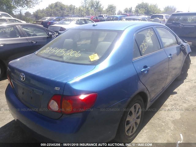 JTDBL40E299039197 - 2009 TOYOTA COROLLA LE/XLE BLUE photo 4