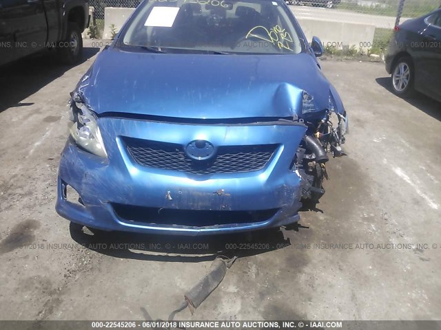 JTDBL40E299039197 - 2009 TOYOTA COROLLA LE/XLE BLUE photo 6