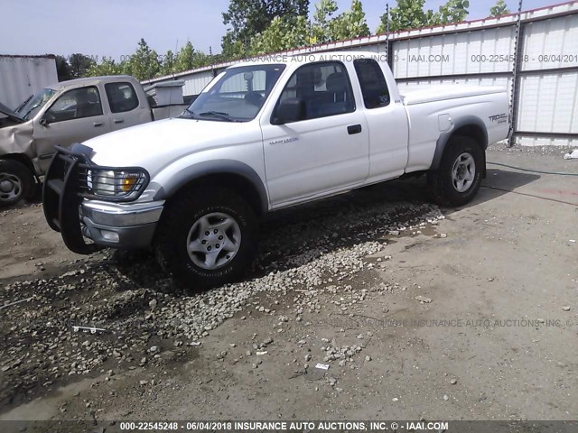 5TEWN72N92Z034180 - 2002 TOYOTA TACOMA XTRACAB WHITE photo 2