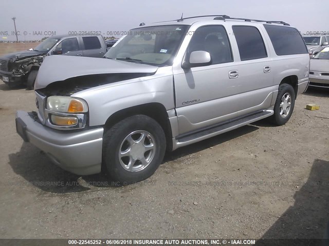 1GKFK66U74J225702 - 2004 GMC YUKON XL DENALI Pewter photo 2