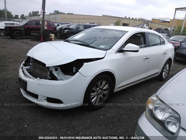 1G4GB5EG5AF135044 - 2010 BUICK LACROSSE CX WHITE photo 2