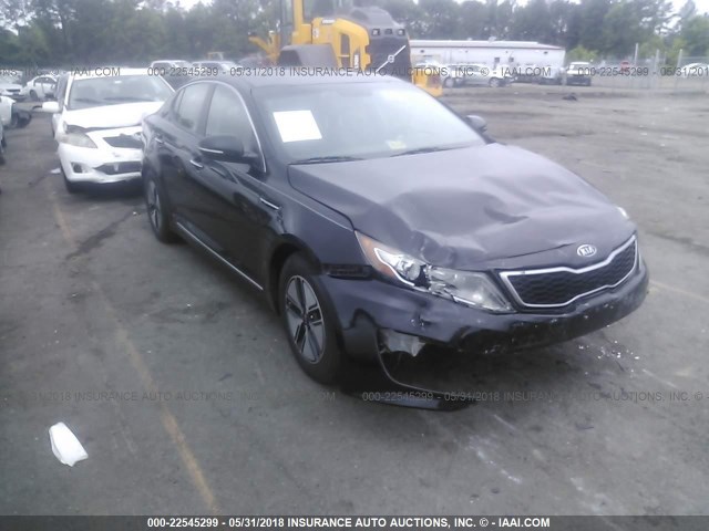 KNAGM4AD8B5004845 - 2011 KIA OPTIMA HYBRID BLACK photo 1