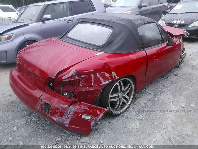 JM1NB353X40409164 - 2004 MAZDA MX-5 MIATA LS RED photo 4