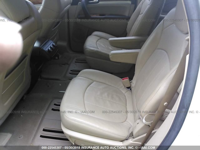 5GAER23D79J170676 - 2009 BUICK ENCLAVE CXL WHITE photo 8