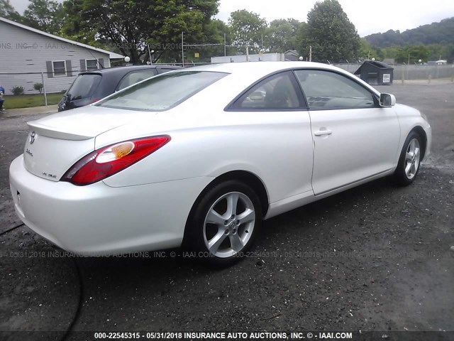 4T1CA30P64U012432 - 2004 TOYOTA CAMRY SOLARA SE/SLE WHITE photo 4